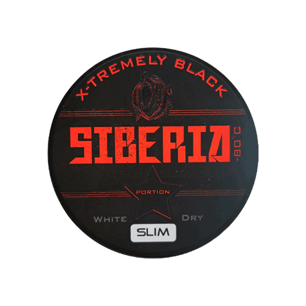 Siberia Black Slim White Dry Portion Snus