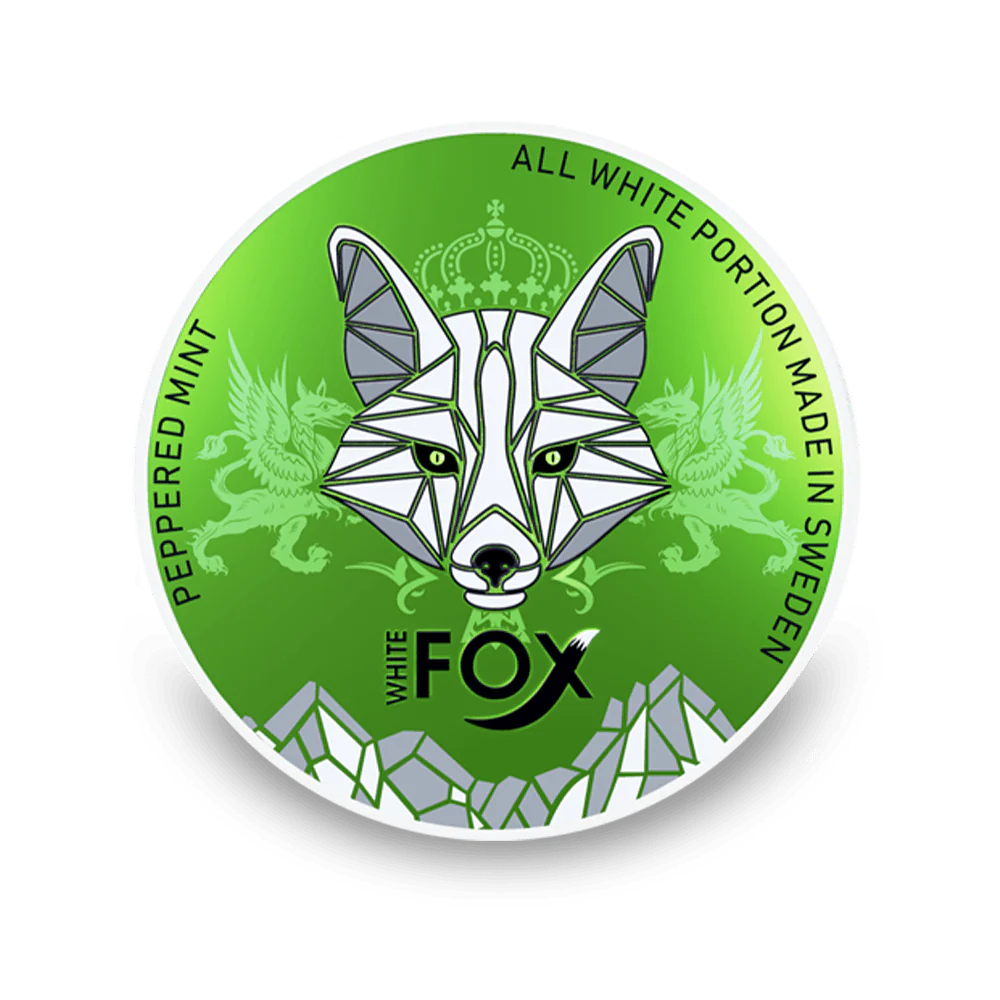 White Fox Peppered Mint Slim All White Portion