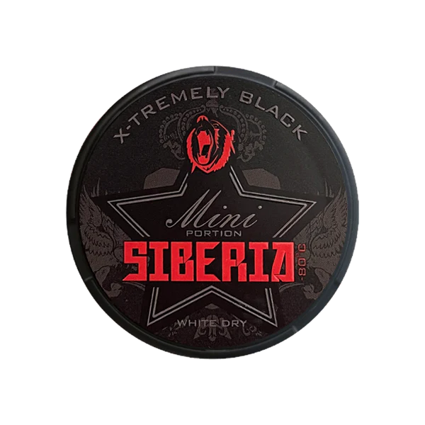 Siberia Black Mini White Dry Portion Snus