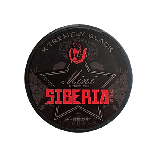 Siberia Black Mini White Dry Portion Snus
