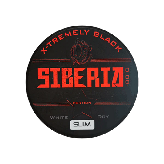 Siberia Black Slim White Dry Portion Snus