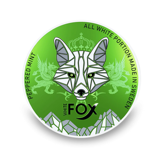 White Fox Peppered Mint Slim All White Portion